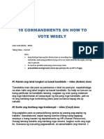 10 Commandments On How To Vote Wisely