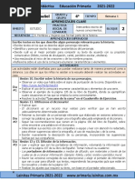 Marzo - 4to Grado Español (2021-2022)