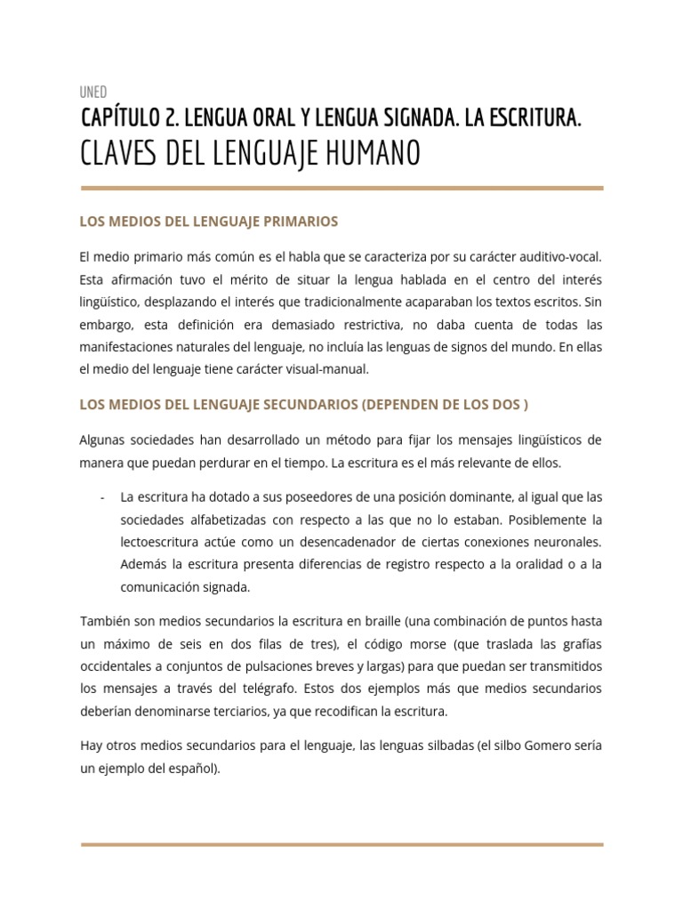 Lenguaje Oral y Signado: Claves y Escritura | PDF | Escritura ...
