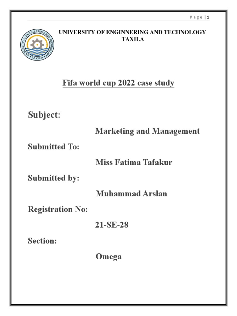 Fifa 2022 Case Study | PDF | The Coca Cola Company | Fifa World Cup