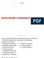 Developing Research Proposals