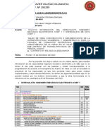 Informe n041 Solicito Información Del Especialista Eléctrico