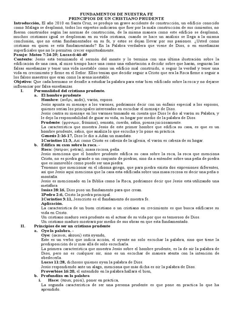 Fundamentos de la Fe Cristiana | PDF | Biblia | Jesús
