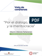 Discurso de Alberto Otárola para el voto de confianza