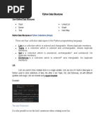 Lesson 3 - Python Data Structures