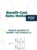 Benifit Cost Ratio Method