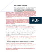 Orígenes y críticas de la Psicología Clínica Basada en Evidencia