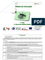 Criterios de Avaliacao 5 ANO