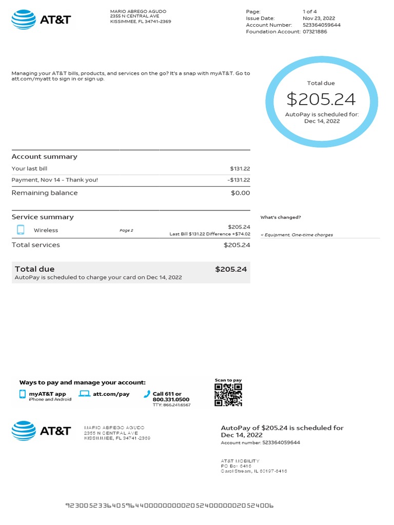 At&t | PDF | Fee | Cheque