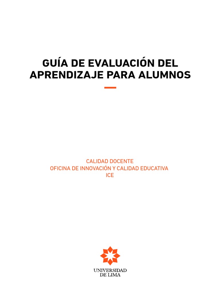 Guía de Evaluación del Aprendizaje | PDF | Evaluación | Maestros