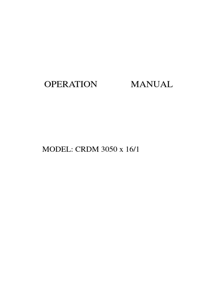 Radial Drilling Machine Operation Manual | PDF | Screw | Drill