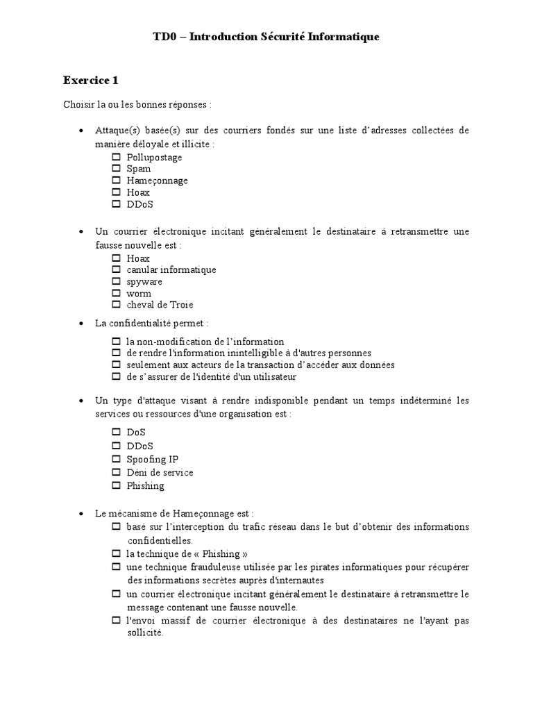 Introduction à la Sécurité Informatique | PDF | Hameçonnage | Cryptage