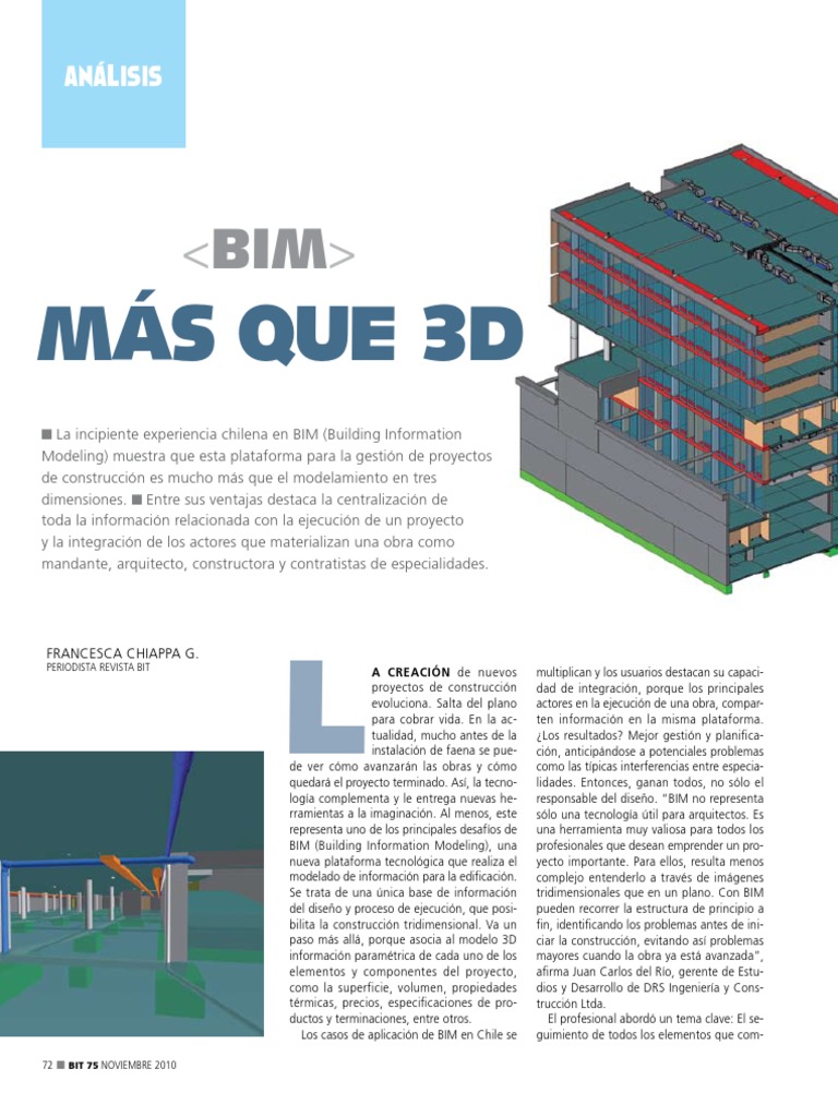 Bim en Chile | PDF | Arquitecto | Modelado de información de construcción