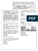 4ºbim 6ºano Tarde Prova