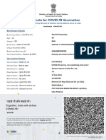 Certificate for COVID-19 Vaccination in India