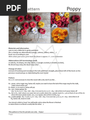Poppy Crochet Pattern