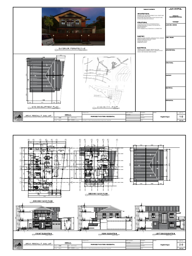 Proposed Two-Storey Residential Plan | PDF | Buildings And Structures ...