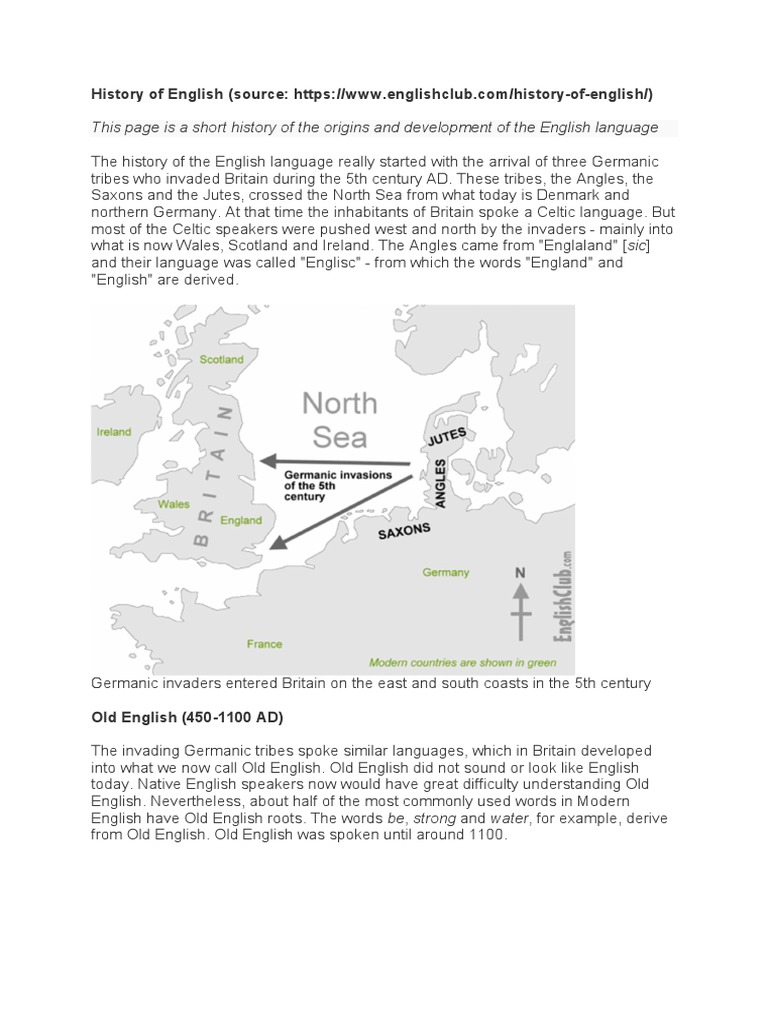 A comprehensive history of the english language from anglo saxon