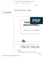 TOXICOLOGIE INDUSTRIELLE. Gilles DUSSERRE - PDF