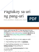 Pagtukoy Sa Uri NG Pang-Uri (Pagsasanay)