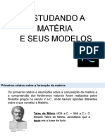 Primeiros relatos sobre modelos da matéria