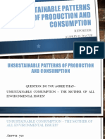 Unsustainable Patterns of Production and Consumption