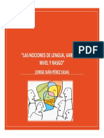 Nociones de Lengua, Variedad, Nivel - PÉREZ SILVA - Xid-13946321 - 1.pptx (Solo Lectura)