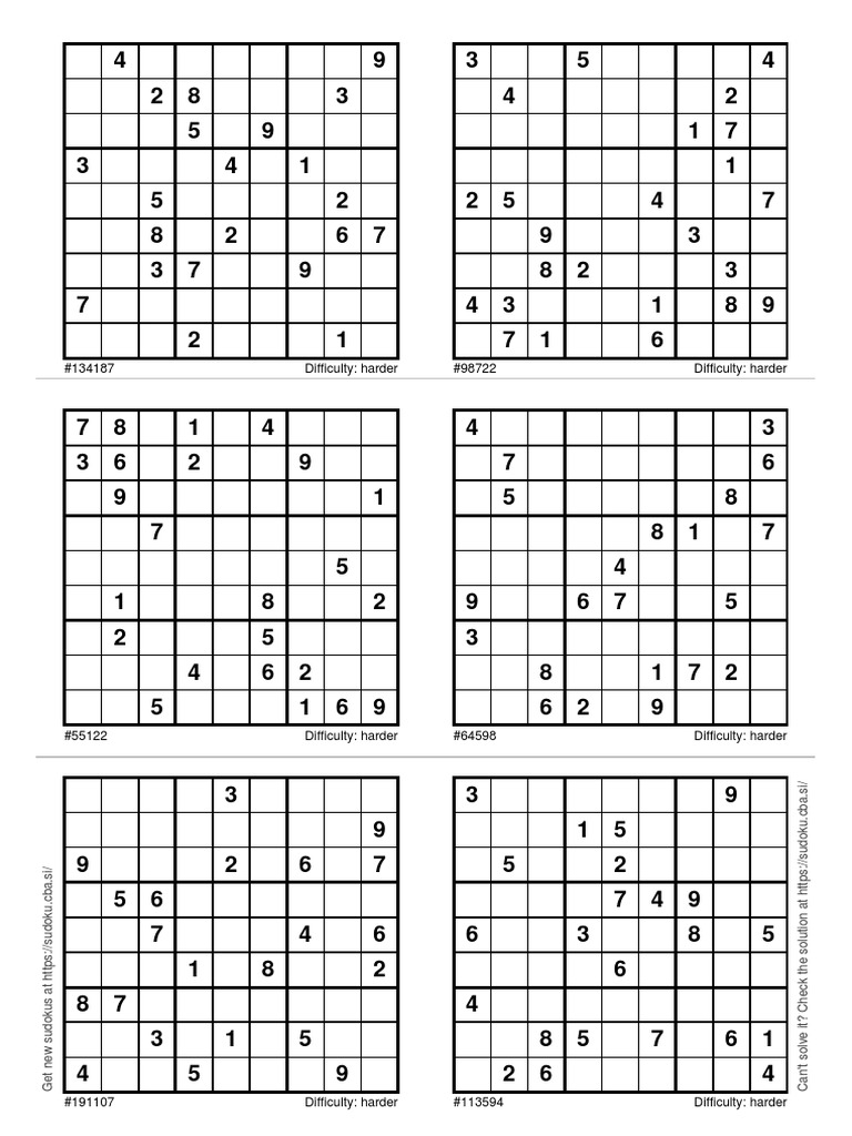 Hard Sudoku 5 PDF Logic Puzzles Abstract Strategy Games