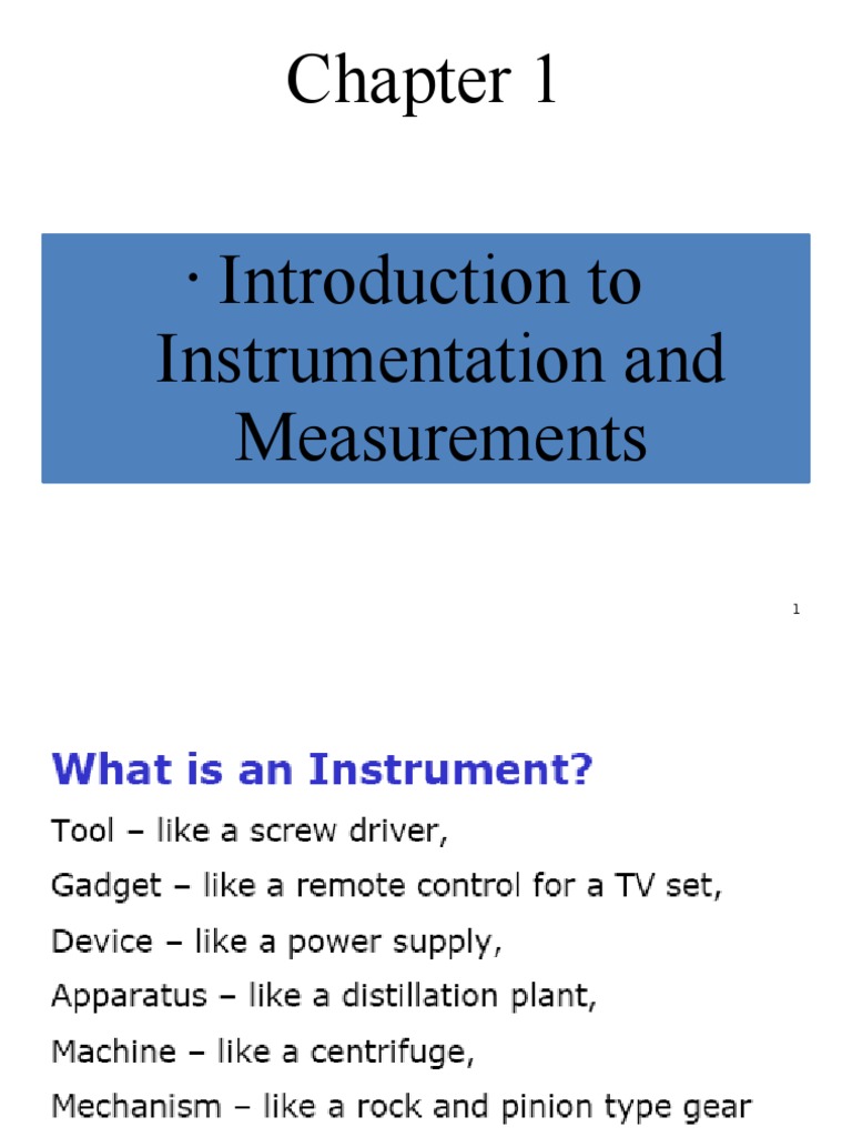 Chapter 1 Accuracy And Precision Instrumentation