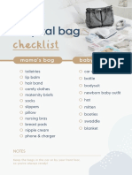 Hospital Bag Checklist for Mama and Baby