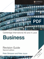Cambridge International as and a Level Business Revision Guide