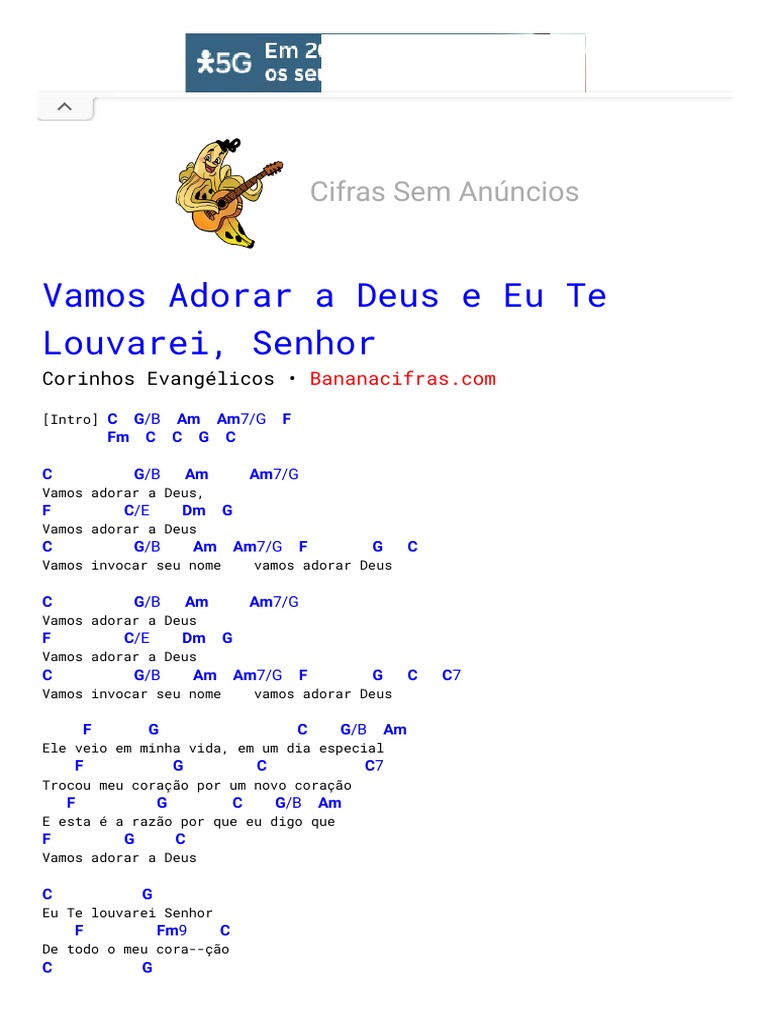 Vamos Adorar A Deus e Eu Te Louvarei, Senhor Corinhos Evangélicos