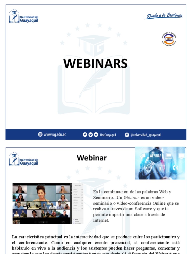 8 Webinars | PDF | Conferencia web | Chat en linea