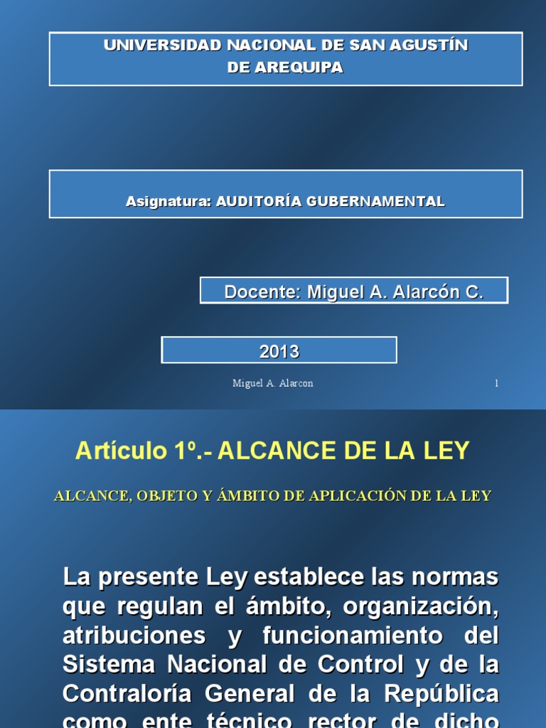Ley 26162 y Sistema Nacional de Control | PDF | Auditoría | Servicio Civil