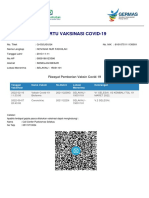 Kartu Vaksinasi Covid-19: Riwayat Pemberian Vaksin Covid-19