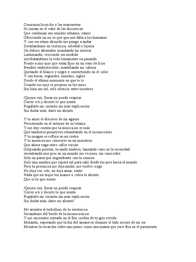 Letra Cancion PDF