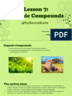 Lesson 7.1 Organic Compounds - Hydrocarbons