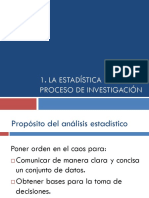 La Estadística en El Proceso de Investigación