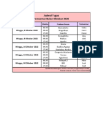 Jadwal Pemazmur Oktober 2022