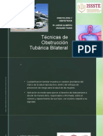 Técnicas de Obstrucción Tubárica Bilateral: Ginecologia Y Obstetricia R1 Jorge Alberto Vázquez Tovar