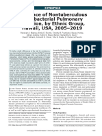 Incidence of Nontuberculous Mycobacterial Pulmonary Infection, by Ethnic Group, Hawaii, USA, 2005-2019