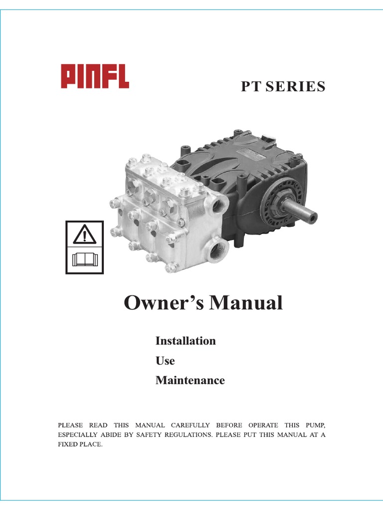 【英文】PINFL PT Owner's Manual修改 | PDF | Pump | Chemical Engineering
