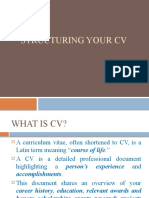 Structuring Your CV