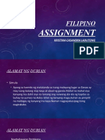 Assignment: Filipino