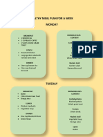 Healthy Weekly Meal Plan Highlights Biomolecule Nutrition