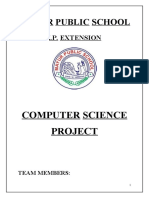 Mayur Public School: Computer Science Project