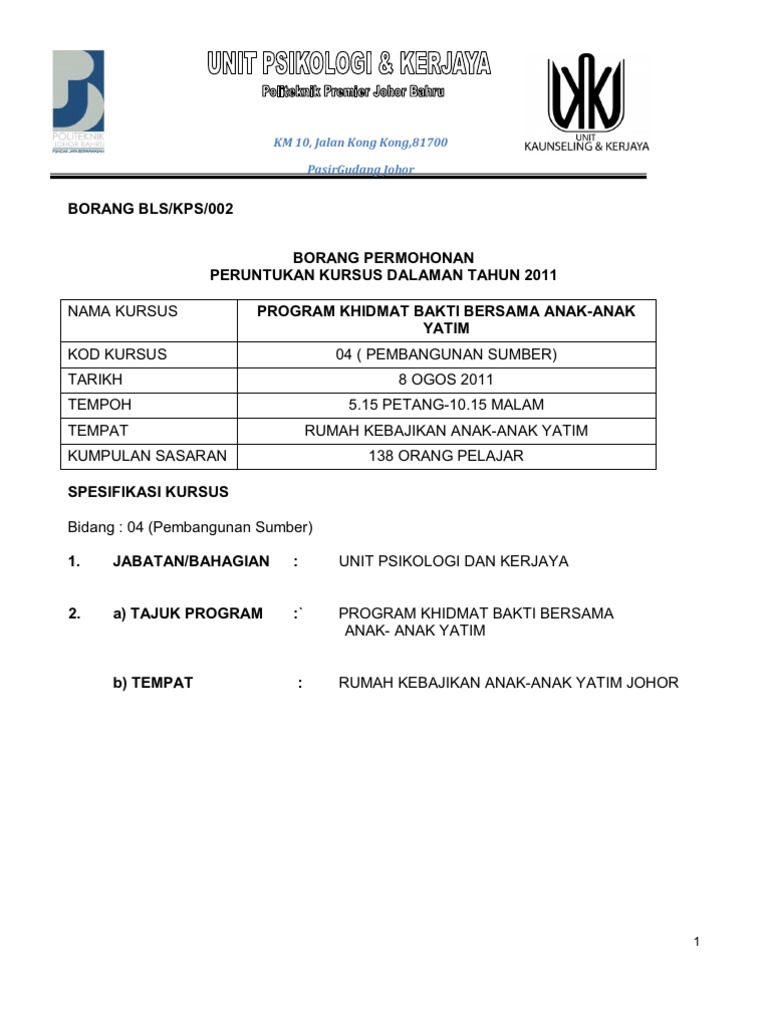 Kertas Kerja Ke Rumah Anak2 Yatim Pdf