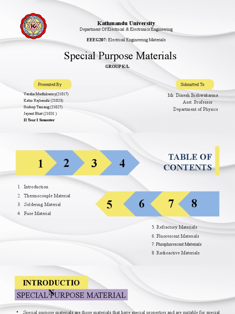 Overview of Special Purpose Materials | PDF | Refractory | Emission ...
