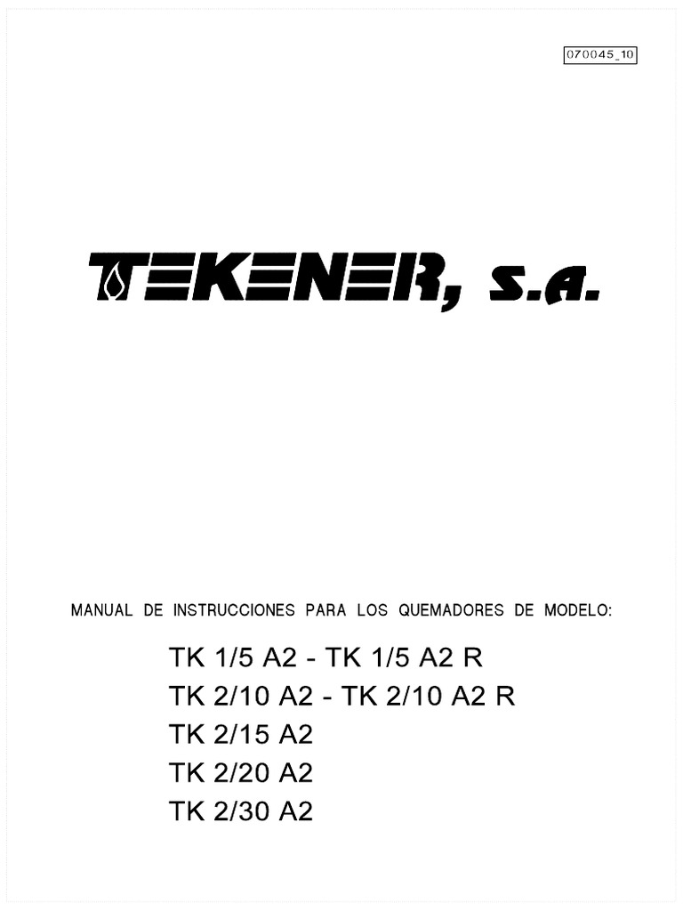 Manual quemador tk 1 5 2 10 2 15 2 20 2 30 a2 070045 10 pdf