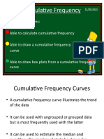 Grade 11 Cumulative Frequency Diagrams